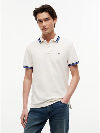 Tommy Hilfiger Mens Regular Fit Tipped Polo - White - XXL