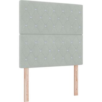 vidaXL Cabecero De Terciopelo Argyle Gris Claro 100 Cm Terciopelo Vidaxl