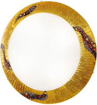 Kolarz Kolarz Serena - L&aacute;mpara De Techo Empotrada Con Dise&ntilde;o De Vidrio De Dise&ntilde;ador, Oro Pulido, Patr&oacute;n Kiss Gold, 3x E27