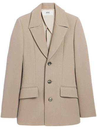 Ami tailored virgin wool blazer - women - Virgin Wool - 36 - Neutrals