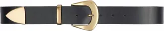 Iro Womens Copp Leather Belt In Black And Gold