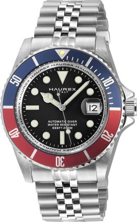 Haurex Mens Eterno 316L Black Dial Stainless steel Bracelet Watch - One Size