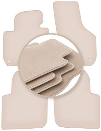 OEM Alfombrillas Beige Premium Para Skoda Superb Ii Long Sedan, Station Wagon 2008-2015