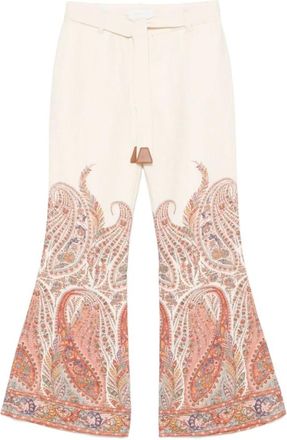 Zimmermann Rhiannon Flare Pant - female - Zimmermann - Wide Trousers - Multicolor - M - Trousers