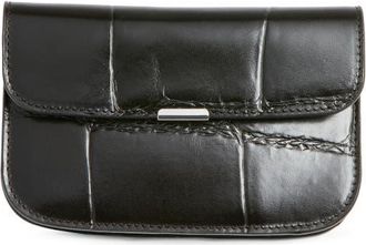 Christophe Lemaire Soft Tab Card Holder Coin Purse in Espresso at Nordstrom