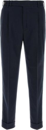 Pantaloni Torino Navy Blue Pleated Pants