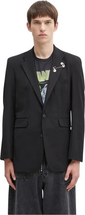 Aries Enkelrijig Jasje op Maat - Heren - Blazers - Zwart - L - Wol - Jassen
