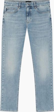 HUGO BOSS Mens Delaware BO Lightweight Slim Fit Light Wash Blue Jeans