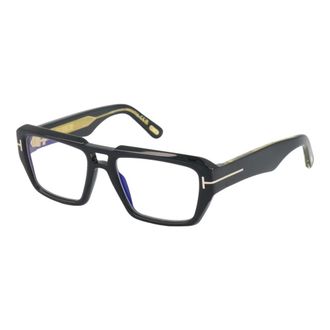 Tom Ford Glasses, unisex, Black, Size: 54 MM Bold Square Pilot Optical Glasses