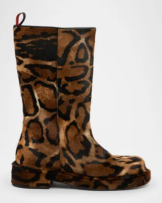 Christian Louboutin Mens Bloon Calf-Hair Boots