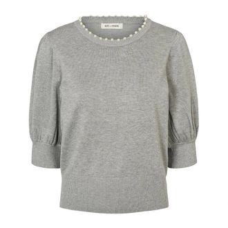 Rue de Femme RUE de Femme - Trui met ronde hals - Dames - Truien - Grijs - Maat: XS Leer
