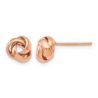 Diamond2Deal 14K Rose Gold Polished Fancy Design Stud Earrings