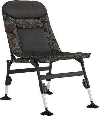 vidaXL Vidaxl - Silla De Pesca Patas Para Barro Ajustables Plegable Camuflaje