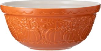 Mason Cash Pumpkin Mixing Bowl Size 12, 4.25-Quart, Orange