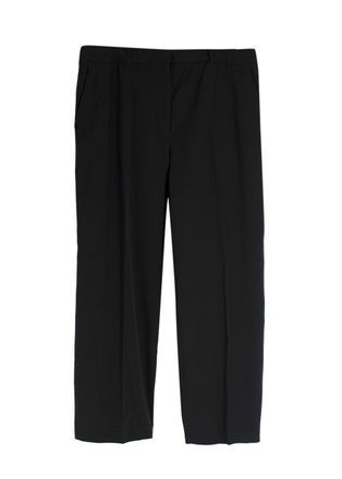 Stella McCartney Black Straight-Leg Mid-Rise Stretch-Wool Trousers Size XXL
