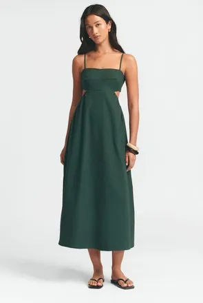 ST MRLO Preston Dress in Forest Green at Nordstrom, Size 12