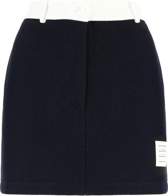Thom Browne Stijlvolle Gonne voor een trendy look - Dames - Korte rokken - Blauw - 2XS - Katoen - Rokken