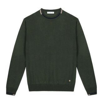 Manuel Ritz Fijngebreid katoenen T-shirt - Heren - Truien - Groen - Maat: 2XL Katoen