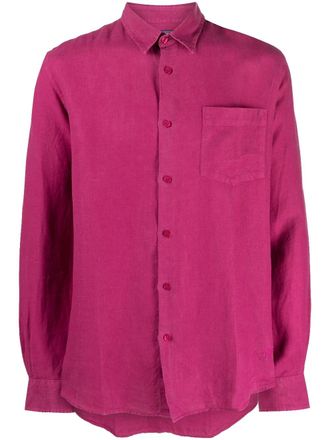 Vilebrequin Caroubis long-sleeved linen shirt - Pink