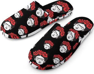 Generic Woman Mens Cotton Slippers Memory Foam Comfort House Shoes Winter Indoor Slipper for Hotel Casa Spa