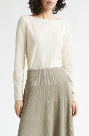 Emporio Armani Jacquard Jersey Top in Ivory at Nordstrom, Size Xx-Large