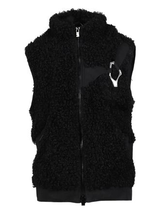 Heliot Emil Chiaroscuro fleece vest - men - Polyester/Polyester - S - Black