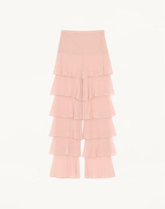 Valentino Pantaloni In Light Georgette Donna ROSA 38