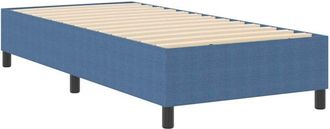 vidaXL Cama Tipo Box Spring Azul 90 X 200 Cm Telas De Pana Vidaxl