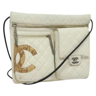 Chanel Pre-owned Cross Body Bags, female, White, Size: ONE SIZE Pre-owned Vintage Shoulder Bag