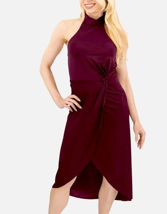 Ted Baker Womens TED BAKER Womens Halter neck Midi Dress Evening Cocktail Elegant Party Ball Gown - Red - Size: TED 3/ uk12