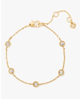 Kate Spade New York Womens Set In Stone Station Bracelet - Gold - One Size