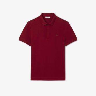 Lacoste Mens Paris Strech Pique Polo Shirt Bordeaux - Bordo Cotton - Size X-Large