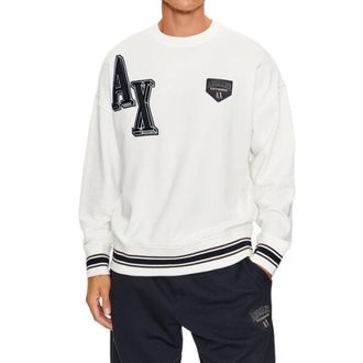 A|X Armani Exchange Sweatshirts, male, White, Size: L Felpa
