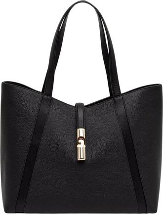 Furla Goccia L Hobo - Dames - Shoppers - Zwart - ONE Size - Leer - Tassen