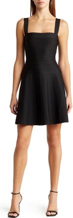 Bebe Bandage A-Line Minidress in Black at Nordstrom Rack, Size X-Large