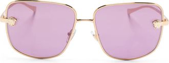 Versace square-frame sunglasses - women - Metal - 58 - Gold