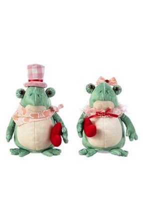 Glitzhome Set of 2 Valentines Frog Couple Figurine in Red at Nordstrom, Size Medium