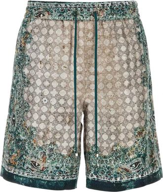 Amiri Printed Silk Bermuda Shorts - Heren - Korte Broeken - Veelkleurig - M - Korte Broeken