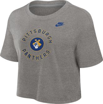 Nike Pittsburgh Panthers Nike Womens Dri-FIT Cropped T-Shirt in Grey | W11840P404PTBG-DGH