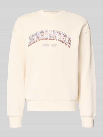 Armedangels Relaxed Fit Sweatshirt aus reiner Baumwolle Modell WORDMARK in Offwhite, Gr&ouml;&szlig;e XXL