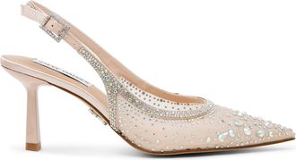 Steve Madden Womens Vero 242 Heels - Champagne Fabric - Size UK 9