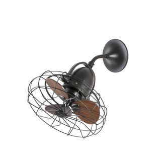 Netlighting Keiki Small Wall Ceiling Fan Without Light Brown