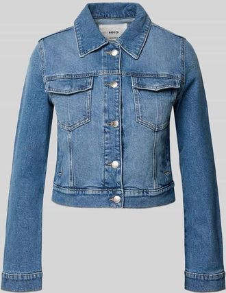 Mango Jeansjacke mit Brusttaschen Modell NEWVICKY in Jeansblau, Gr&ouml;&szlig;e XS
