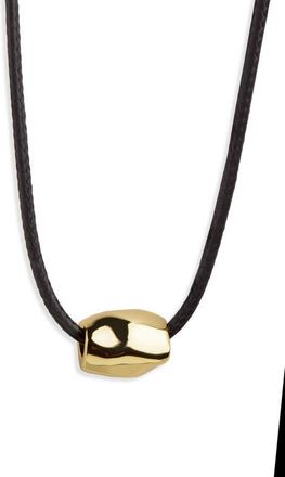 Argento Vivo Sculptural Bead Cord Necklace in Gold at Nordstrom