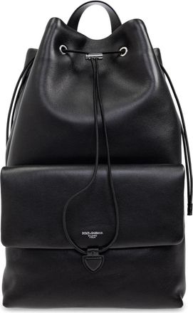 Dolce & Gabbana Leren rugzak - Heren - Rugzakken - Zwart - ONE Size - Leer - Tassen