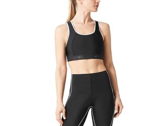 CW-X Xtra Support High Impact Sports Bra Womens Bra Black/White : 36B/C, Lycra/Mesh/Polyester