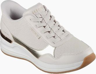 Skechers Womens Skechers Billion 2 Top-Tier Womens Natural Trainers - White - Size: 8