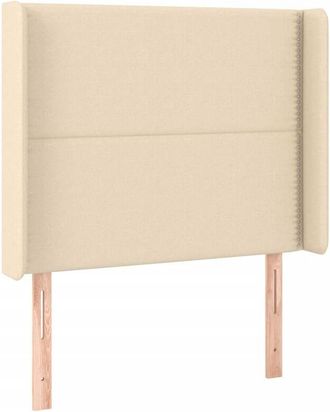 vidaXL Cabecero Con Led De Tela Color Crema 93x16x118/128 Cm Vidaxl