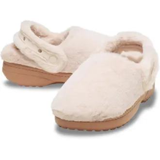 Crocs Classic Unfurgettable 211116-6UR Clogs Men Pink Faux Fur Slipper JAX2090