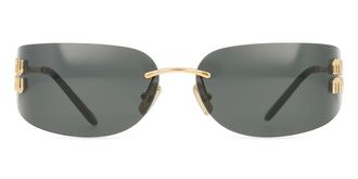 Miu Miu MUA51S 5AK5S0 Womens Sunglasses Gold Size 75
